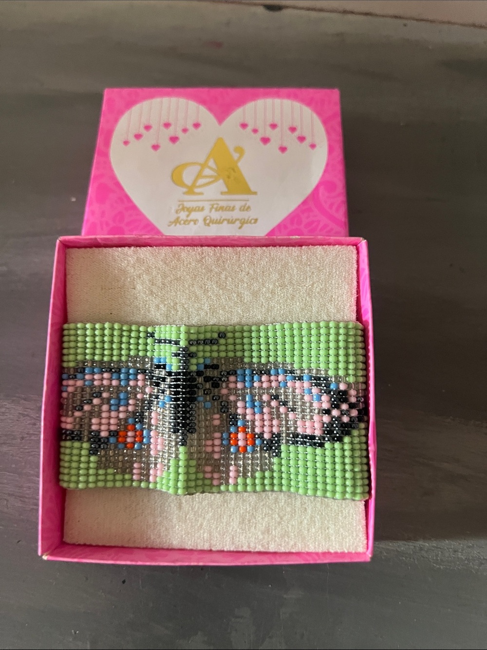 Beaded Butterfly Stretch Bracelet - Greenu
